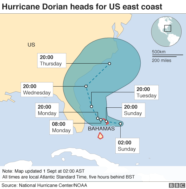 ShineRadioKE's tweet photo. #ShineFMDaystar
#MorningDriveMonday
Hurricane Dorian wrecks havoc on the Bahamas as it heads to the US east coast.

Evacuations have began amidst a state of emergency and heightened alertness. https://t.co/nizd4VIpaq