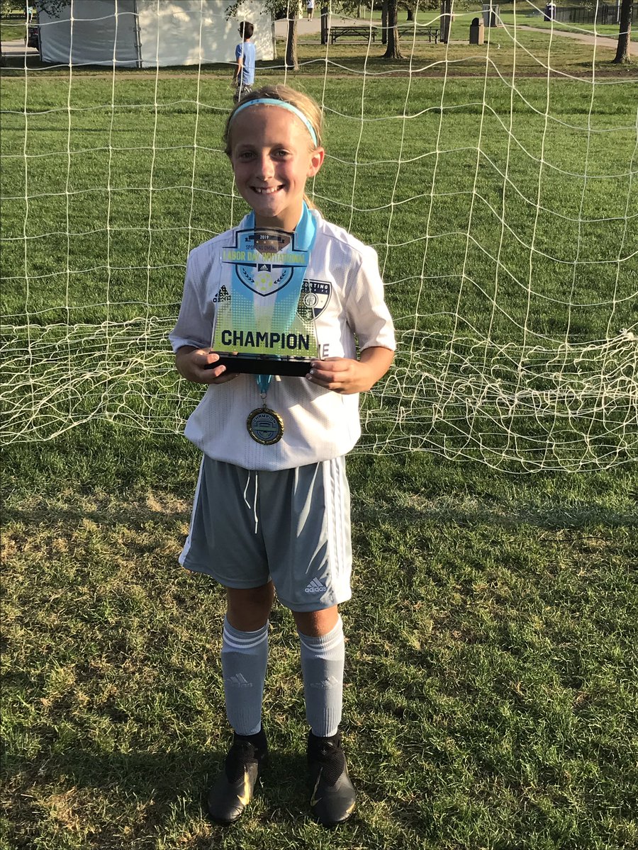 NickDurow's tweet photo. A great weekend of ⚽️ for Abbi & her teammates! Finished as U13 tourney champs in the SOFC Labor Day Tournament, going 4-0, & only allowed one goal. Abbi also scored twice. These girls continue to get better & work extremely hard! Thx Coach @SeanSOFC #WorkingHardToGetBetter https://t.co/IJZMHsAFvh