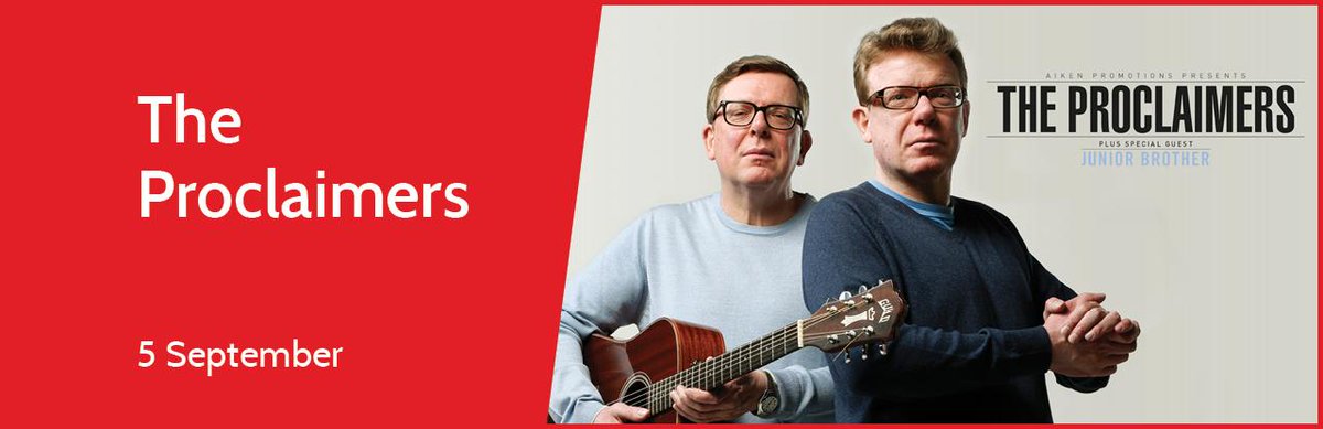 Scottish duo The Proclaimers make their highly anticipated return to Ireland this September. 
Thursday 5 September 2019
€38.70*Tickets may be subject to a booking fee

buff.ly/2MHyZCo