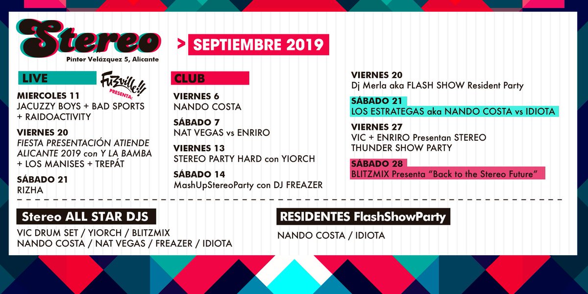🚀🔥 Septiembre arranca por todo lo alto, ¡vuelven los directos a la Sala Stereo!

🎉ESTE FINDE:
-Viernes: <a href="/nandocostaDJ/">Nando Costa DJ</a>.
-ESTE SÁBADO: <a href="/natvegas/">Natalia Vegas</a> vs Enriro.