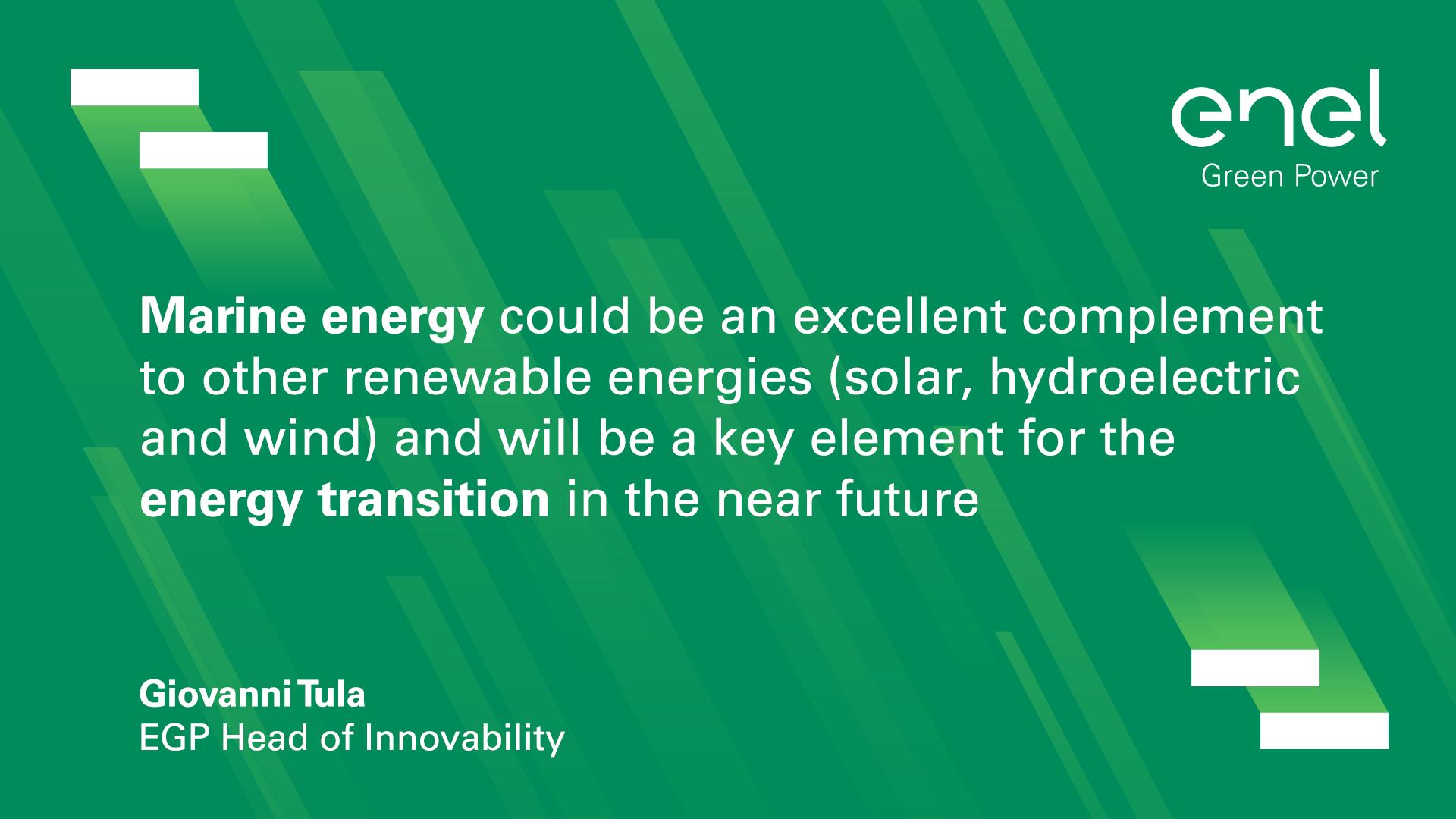 Enel Green Power on X: Giovanni Tula, our Head of Innovability,  participated in the dialogue at @ewtec2019, outlining the importance of  marine energy for the renewable sector 👇  / X