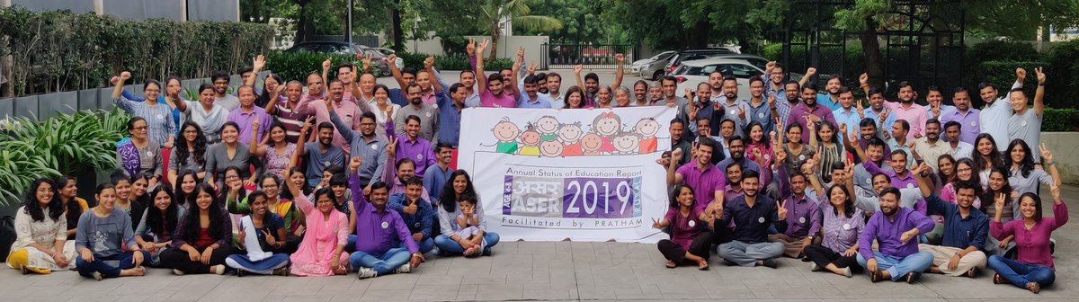 ASER Centre (@asercentre) on Twitter photo The entire #ASER2019 team came together earlier today for a group photo!
.
.
.
#SDG4 #qualityeducation #earlychildhoodeducation <a href="/Pratham_India/">Pratham Education Foundation</a> <a href="/prathamusa/">Pratham USA</a> <a href="/palnetworkHQ/">PAL Network</a> The entire #ASER2019 team came together earlier today for a group photo!
.
.
.
#SDG4 #qualityeducation #earlychildhoodeducation <a href="/Pratham_India/">Pratham Education Foundation</a> <a href="/prathamusa/">Pratham USA</a> <a href="/palnetworkHQ/">PAL Network</a>