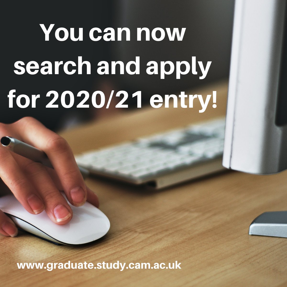 Thinking of postgraduate study? Join us in October 2020!🎓Follow the preparation steps on our website and start your application today!👉bit.ly/2kn9mKs
