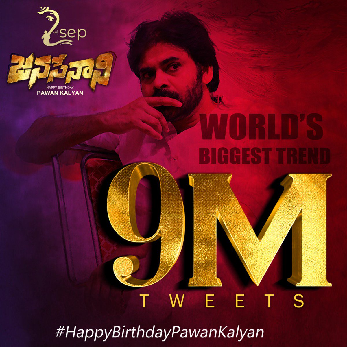 Gopinadh12281's tweet photo. Target - 10 Million 
Now Let's Aim For 12 Million ☝

Create The Benchmarks in Never Before Manner Like Our Chief @PawanKalyan Garu 

Let's Blast The Twitter Now 💥

#HappyBirthdayPawanKalyan https://t.co/bvEPAApYQ4