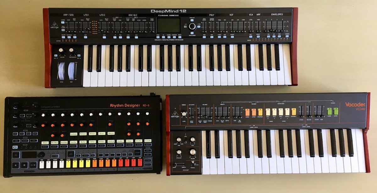 BrianFastLeiser's tweet photo. Really looking forward to jammin’ with these babies! @Behringer #DeepMind #VC340 #RD8
Special thanks to my man @mrjoelperry
#Saudade #ComingSoon #Live #Analog #VintageSynth #Behringer #UliRocks https://t.co/Fk1ZYFwpTB