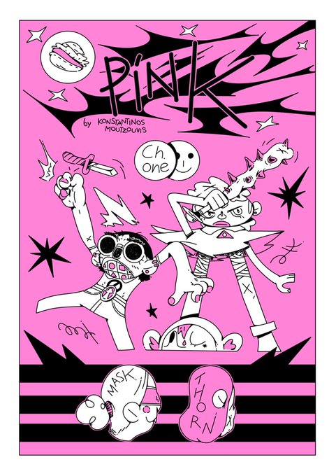 Here's three pages from the comic I'm working on, PINK :-) 