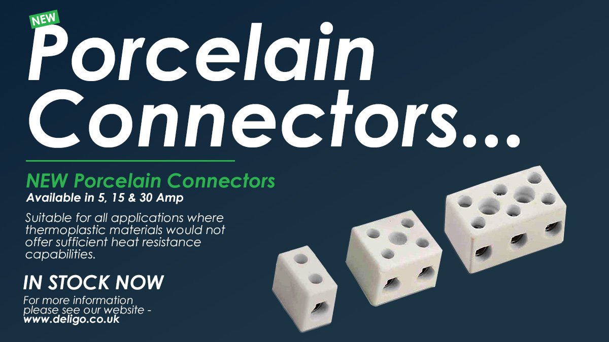 DeligoOfficial's tweet photo. Check out our NEW Porcelain Connectors today! Available in 5, 15 &amp; 30 Amp.
https://t.co/mMSiQ9CoOJ
#connectors #porcelain #amp #mondaythoughts https://t.co/L3pxt2V9eR