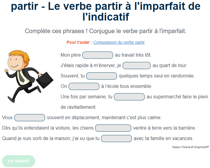 Ortholud Com Twitterissa Exercice De Conjugaison Le Verbe Partir A L Imparfait Complete Ces Phrases Conjugue Le Verbe Partir A L Imparfait De L Indicatif Https T Co A4mjswotds Https T Co Sml2ngtd48