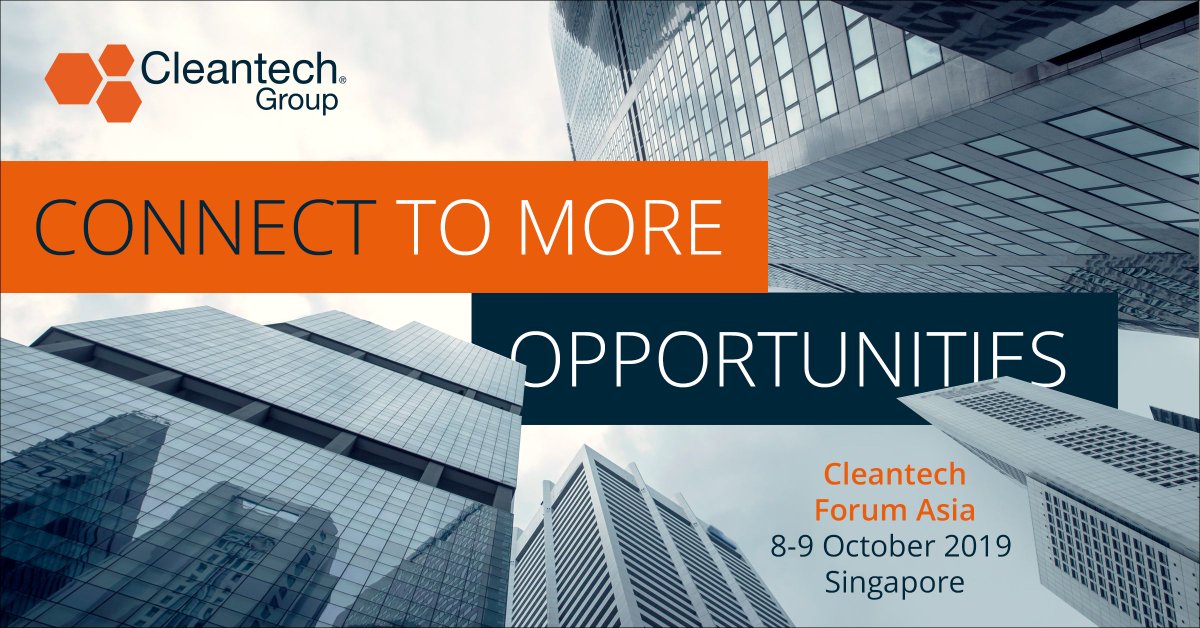 ecobusinesscom's tweet image. Join us for #CleantechForum Asia in Singapore on 8-9 October. Our theme: In Pursuit of Net Zero will unite #cleantech innovators and investors to explore what’s next for #hydrogen, #batteries, #Agtech, water and more. buff.ly/2LhrXCl @cleantechgroup