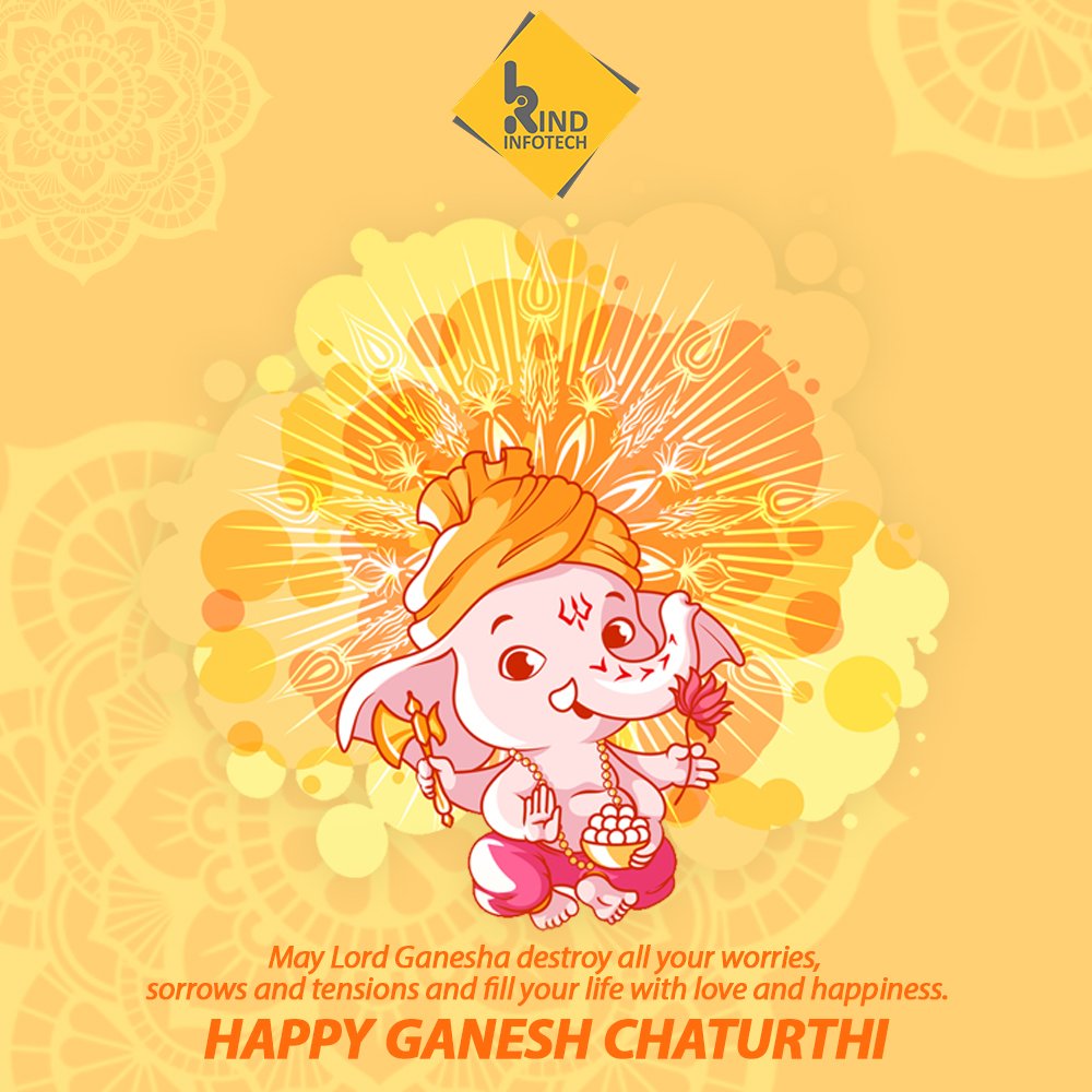kindinfotech's tweet photo. Kind Infotech prays to Lord Ganesha that all of you have a prosperous and long life. Happy Ganesh Chaturthi...!!!

#kindinfotech #digitalmarketing #marketing #socialmediamarketing #seo #business #branding #HappyGaneshChaturthi #GaneshChaturthi  #GanpatiBappaMorya https://t.co/8WlhwUryBy
