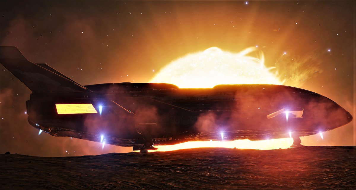 MissionFarsight's tweet photo. Captains Log MFS Day 975 - After DECON procedures are finally complete we return to CODE BLUE and get underway. 
#Elitedangerous @EliteDangerous @EDSM_NET @FuelRats @DavidBraben @DeepSNetwork @CanonnResearch #EDpostcards @GalPhotoED #Edpostcards https://t.co/VcnkDFn5xg