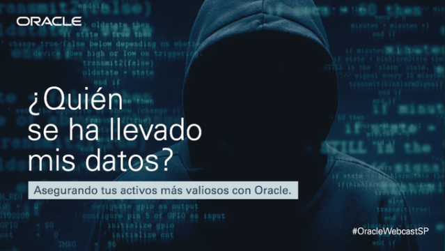 javiersaro's tweet image. ¿Dónde están almacenados tus #datos? ¿Quién y cómo puede acceder a tus sistemas de #información? 🔐¡Protege lo que de verdad importa! #OracleWebcastSP bit.ly/2kldTgu