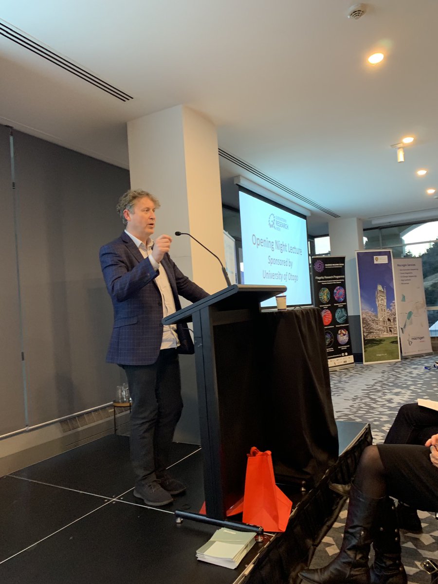 Gary Evans a.k.a MBIE Chief Science Adviser telling #QRW2019 opening event audience how the ministry works