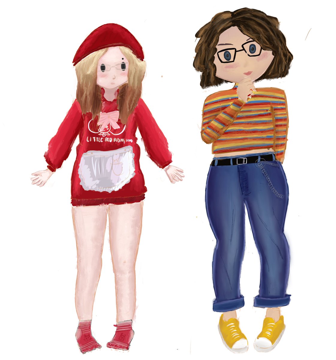 studytrell's tweet image. Going for a painted doll-like aesthetic, but too lazy for proper hands and feet.  I love how the colouring of the hoodie turned out. #digitalart #digitalartist #digitalpainting #painting #dollaesthetic #selfportraitartist #cuteart #cuteartwork #dollart #artist #artstyle