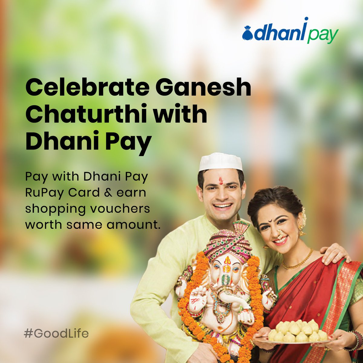 Celebrate this festive season with Dhani Pay RuPay Card and get shopping vouchers worth the same amount! Download now at nudg.in/dhpy