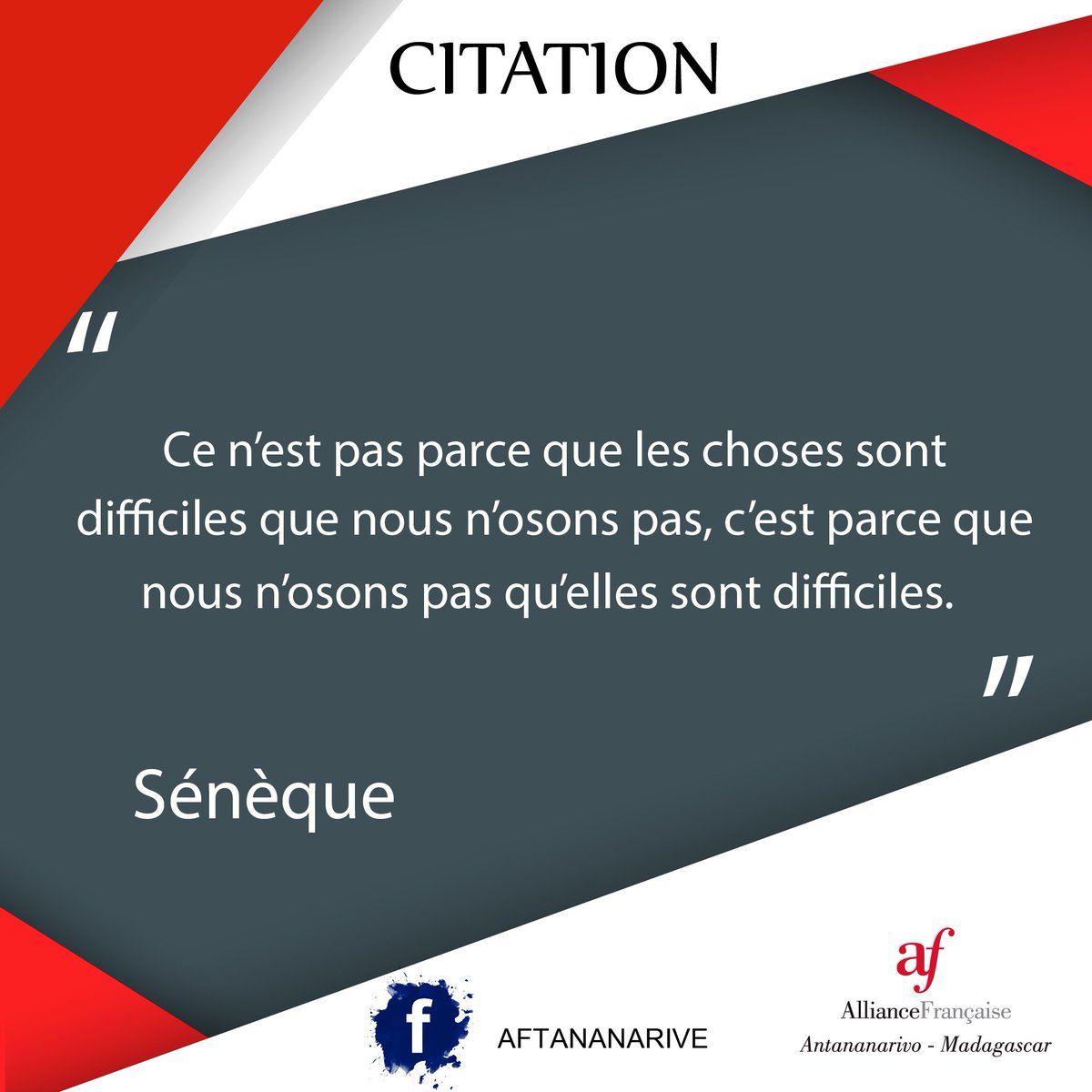 Af Antananarivo On Twitter Notre Citation De La Semaine Ce N