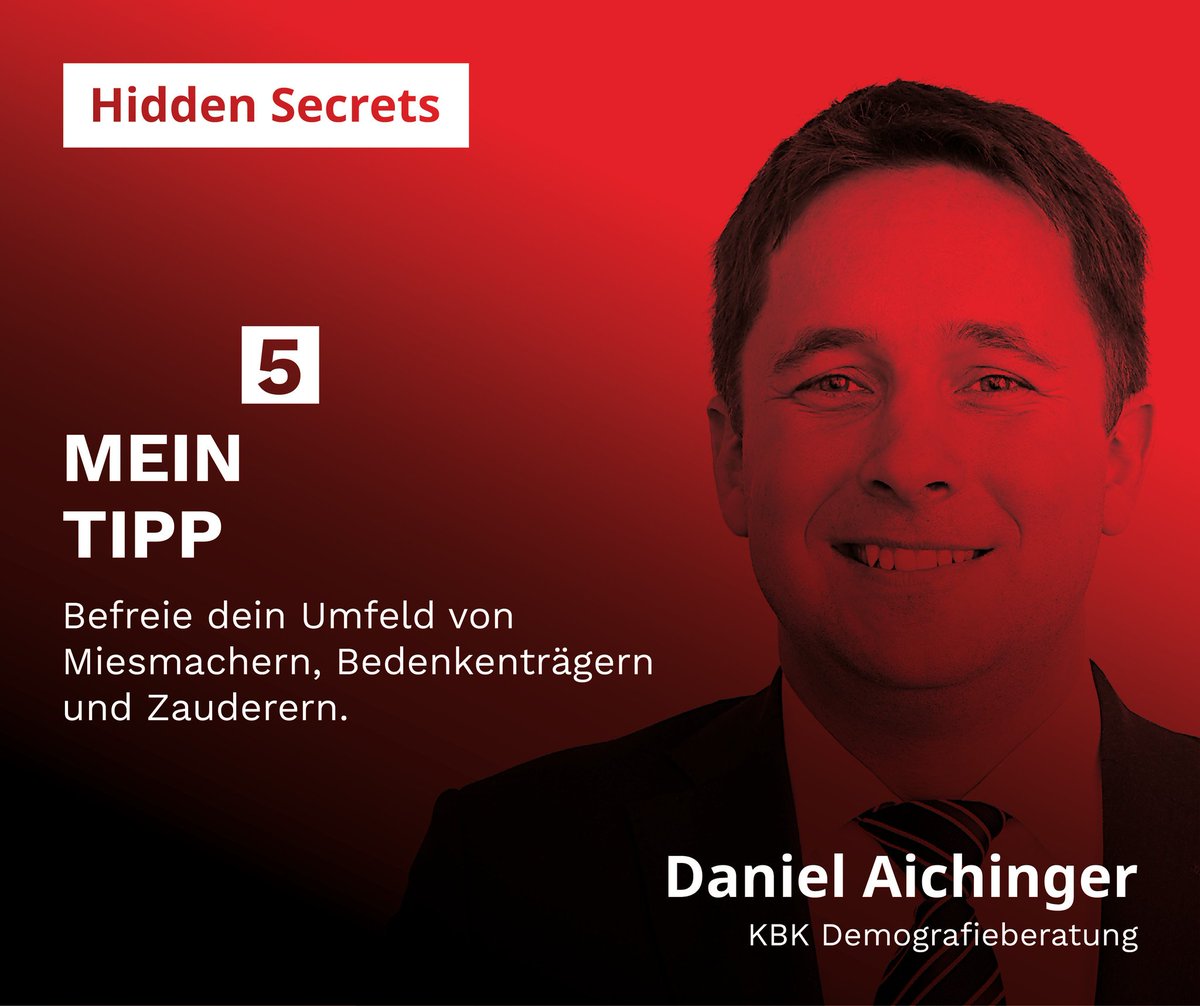 Wir haben Daniel Aichinger 7 Fragen gestellt. 
„Welchen Tipp würdest du dir selber geben, wenn du die Zeit um 5 Jahre zurückdrehen könntest?“
Alle 7 Fragen und Antworten findest du unter:
 thehiddenchampion.de/daniel-aiching…