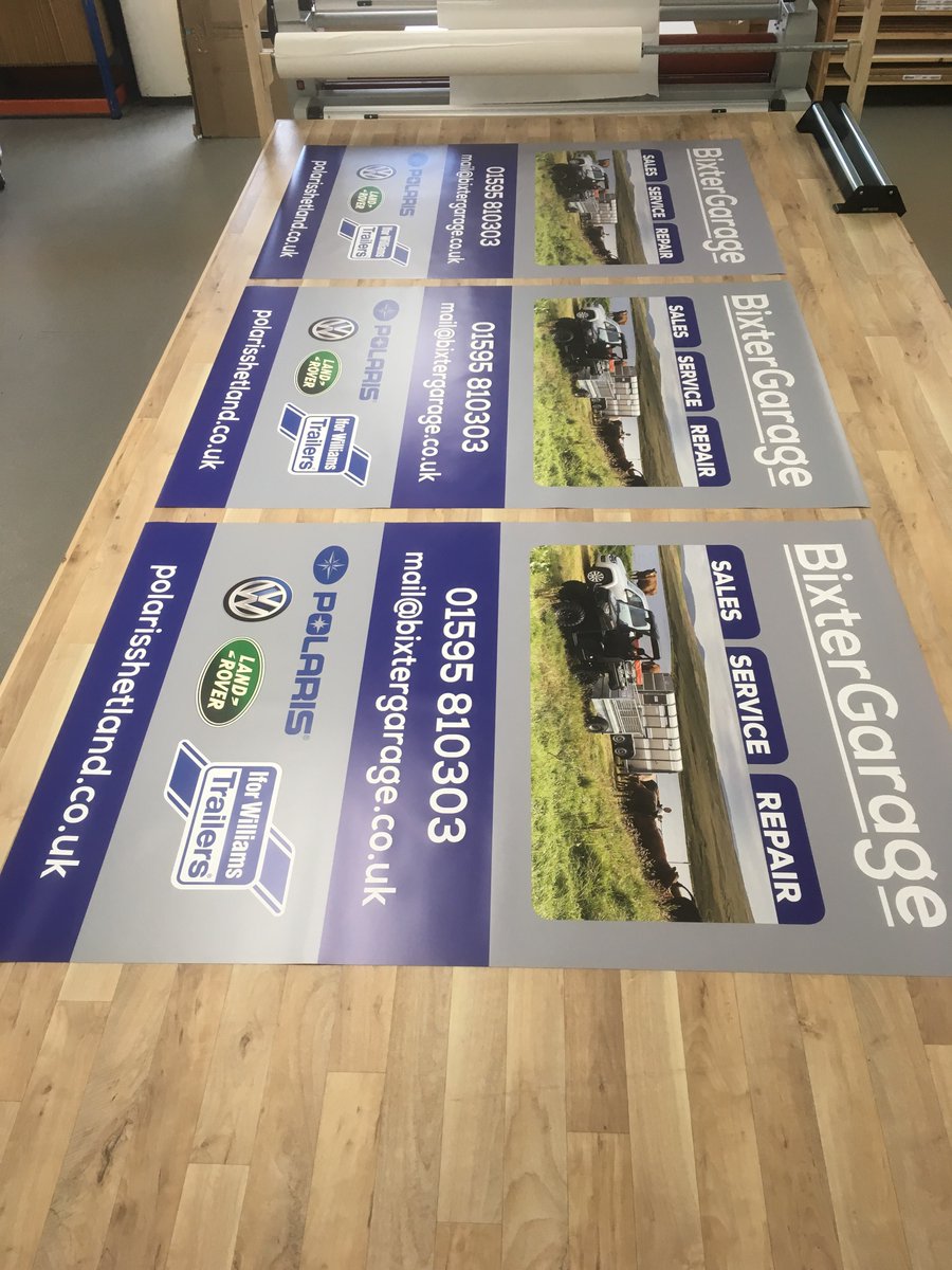 shetlandtimes's tweet photo. #studiodesignprint - We enjoyed designing and printing this new bespoke sized poster to incorporate Bixter Garage’s new logo. Great photo of farming life in Shetland too! Let us know if you spot one of posters. #farming #promoteshetland #shetland #myshetlandlife https://t.co/vQ3uQix7mf