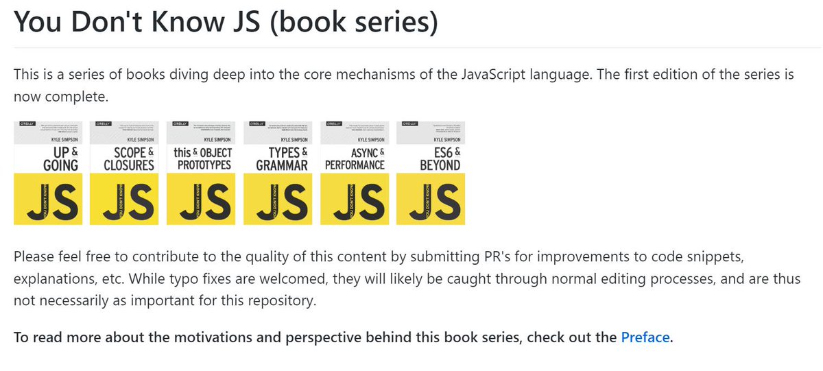 msdevUK's tweet photo. ‼️ Free collection of eBooks on the core mechanisms JavaScript! 

Beginner or veteran, you'll want to check this out on @GitHub here: https://t.co/qY97y461L8

#JavaScript #FreeeBook https://t.co/yX8uB5loZT