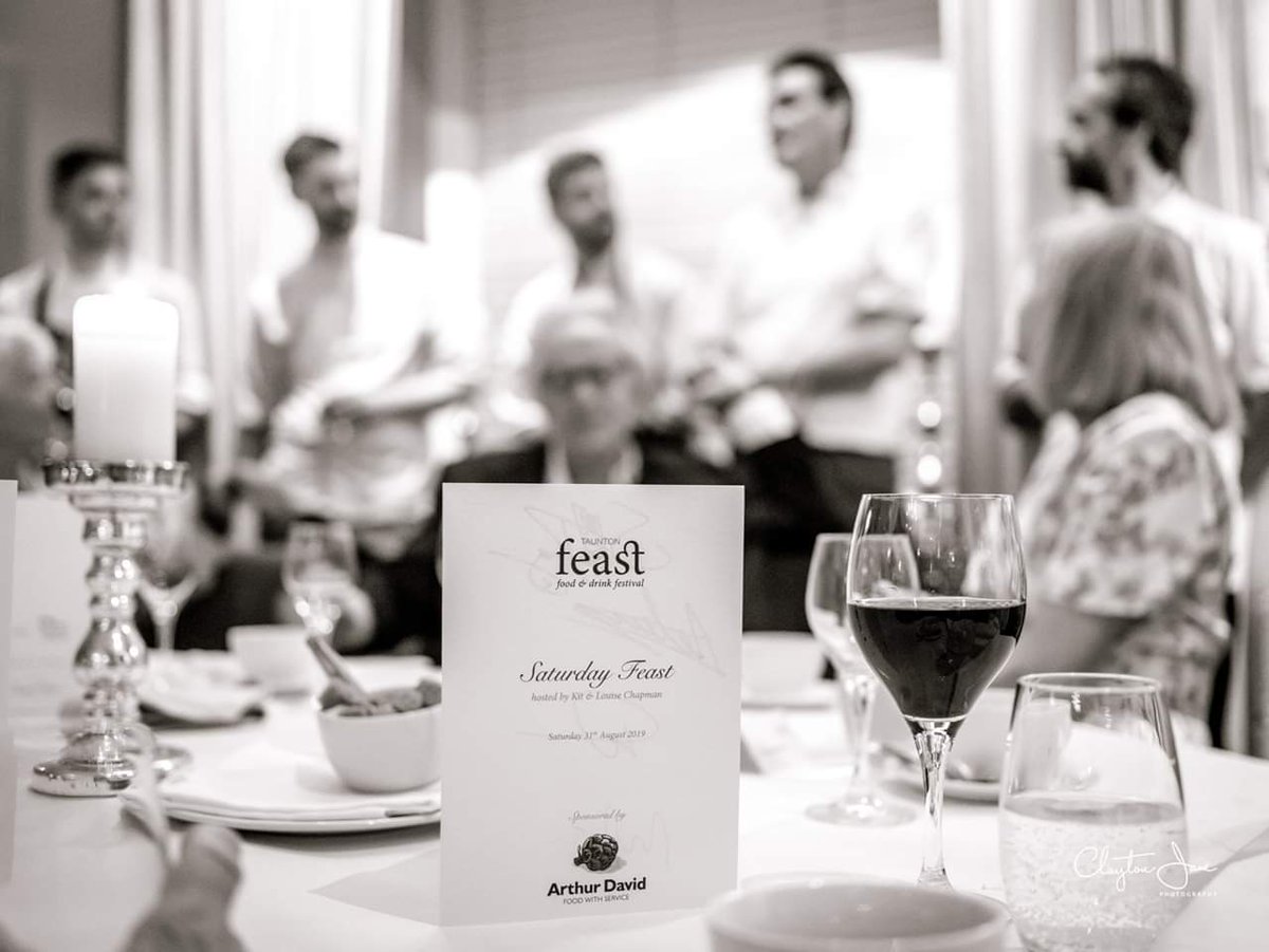 Another AMAZING event at #MyFeast19! 😋

<a href="/_StephenTerry_/">Stephen Terry</a> was joined by <a href="/HywelJonesLP/">Hywel Jones</a> of <a href="/LucknamPark/">Lucknam Park Hotel & Spa</a> &amp; <a href="/StephDelourme/">Stephane Delourme</a> of Rick Stein's Seafood Restaurant to create a fantastic four course menu. Huge thanks to the chefs and those who attended! #PositiveTaunton #TalkUpTaunton