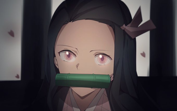 なぎゃい。さんがTwitterに投稿した竈門禰豆子(鬼滅の刃)のイラスト。