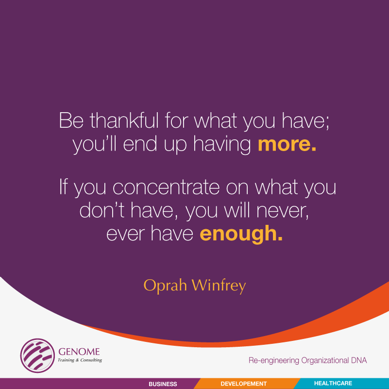 GenomeTraining's tweet photo. ❝ Be thankful for what you have; you’ll end up having more.
If you concentrate on what you don’t have, you will never, 
ever have enough.❞

~Oprah Winfrey

#GenomeTC #quoteoftheday #leadership #inspiration #motivation #Jordan #Amman #lovejo https://t.co/LHqnSJyEv3