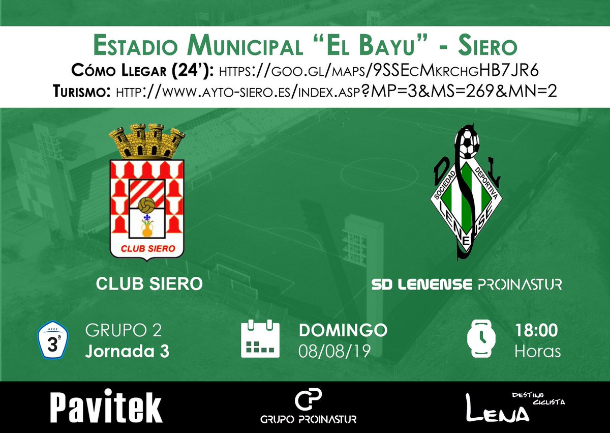 sdlenense's tweet photo. ⏰HORARIO
8 de septiembre de 2019
🇳🇬#Verdiblancos🇳🇬
👴🏻#SiemprePepeMesa
👨🏼‍🎨#DéjanosPintarAlgoEnTuVida https://t.co/fIOq1YJjEc