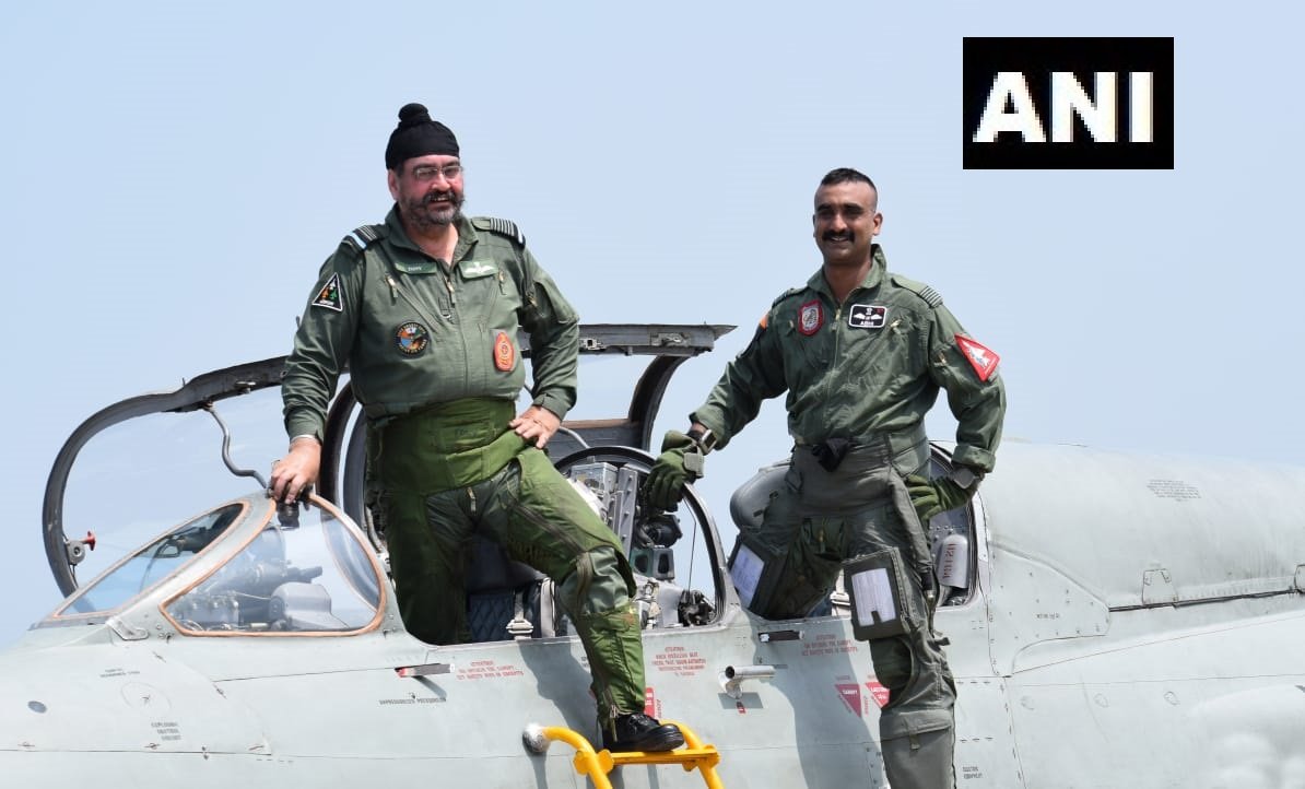 Indian Air Force (IAF) chief Air Chief Marshal BS Dhanoa and Wing Commander Abhinandan Varthaman flew in the trainer version of the MiG-21 Type 69 fighter Aircraft, earlier today. This was also the last sortie of the IAF Chief in a combat aircraft.