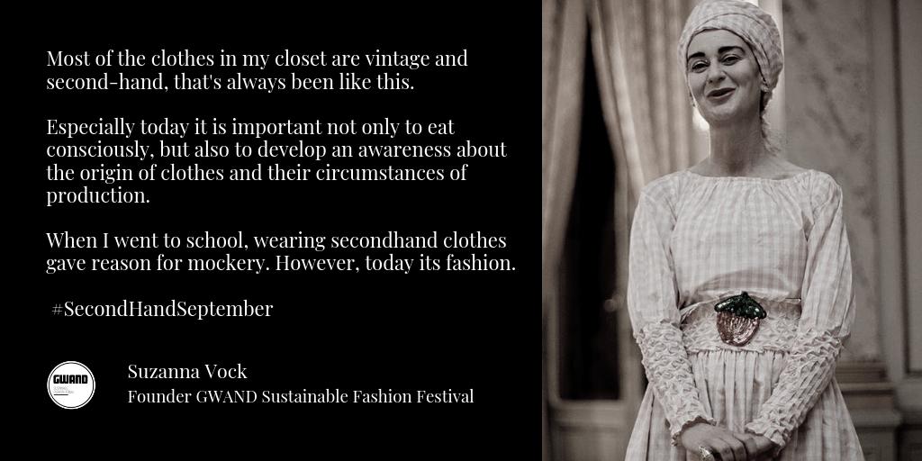 Most of the clothes in my closet are vintage and second-hand, that's always been like this.

When I went to school, wearing secondhand clothes gave reason for mockery.

However, today its fashion! ❤️

<a href="/SuzannaVock/">Suzanna Vock</a> 

#SecondHandSeptember #Vintage #FashionRevolutionSwitzerland