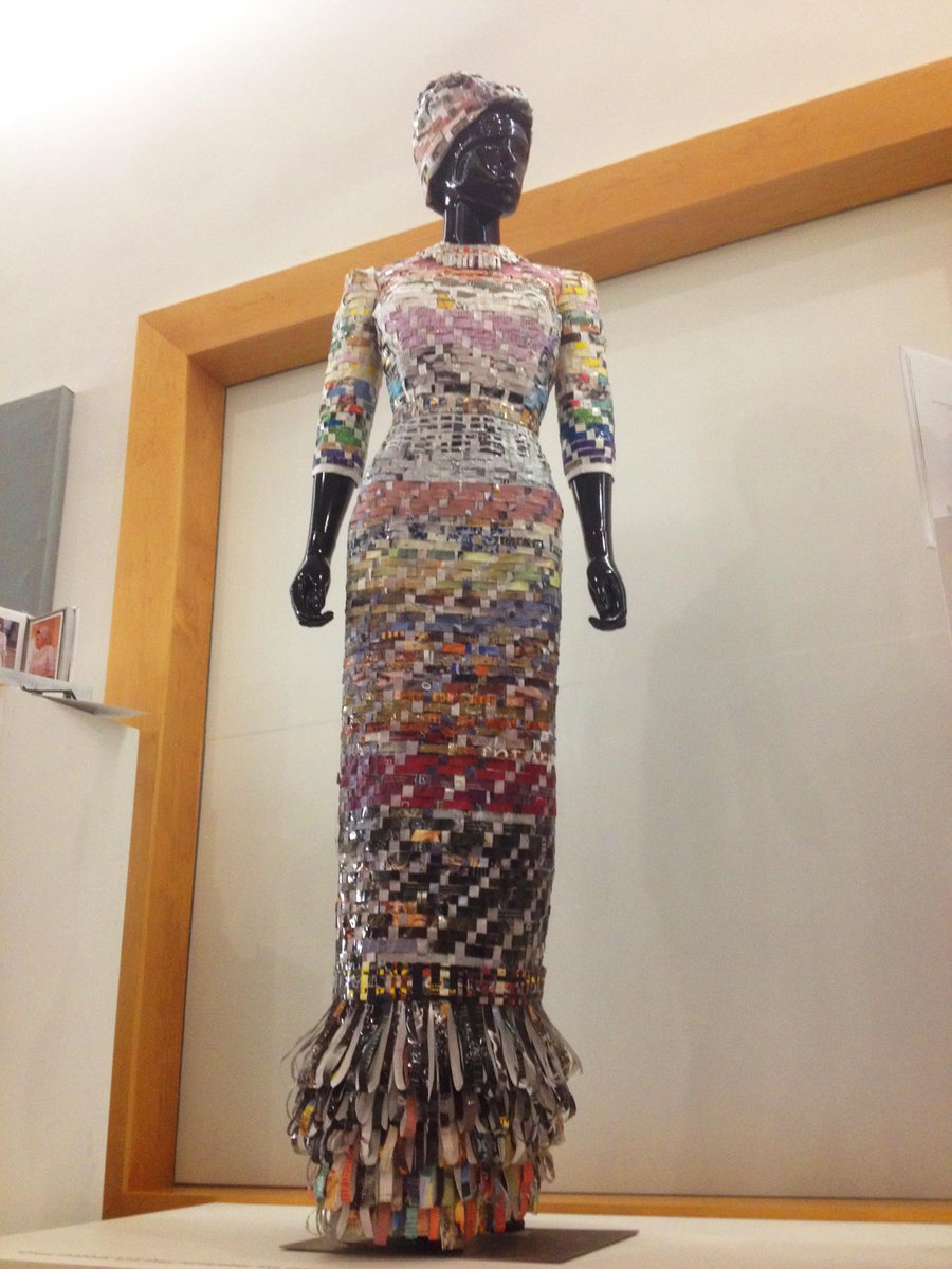 suleimannh's tweet image. Dress shabbily and they remember the dress; dress impeccably and they remember the woman — Coco Channel. FULLY BOOKED, by @VCUQLibrary, manipulates book jackets into a pliable weave to mimic Channel&apos;s iconic tweed pattern that it is associated w/ since the 1920s. @VCUQatar.