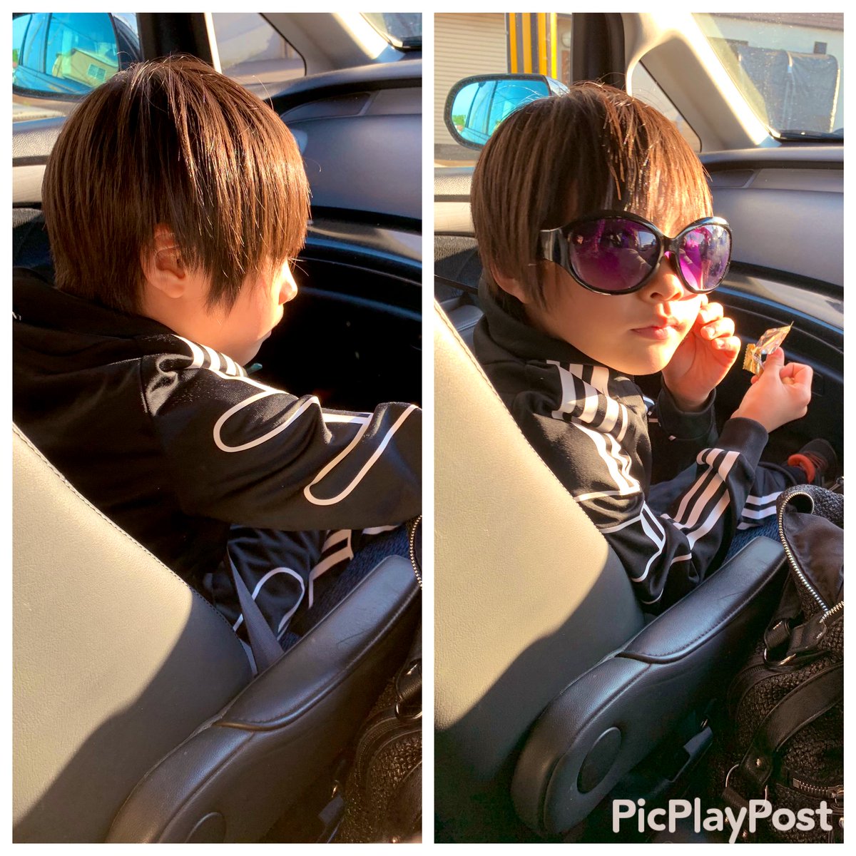jump11ai's tweet photo. 息子っち(7)紫耀くんとお揃いヘアー！加工で明るく見える🦱これに刈り上げ剃り込み２つライン入れたらまじでお揃いww
#平野紫耀 #キンプリ https://t.co/djfdjFSsau