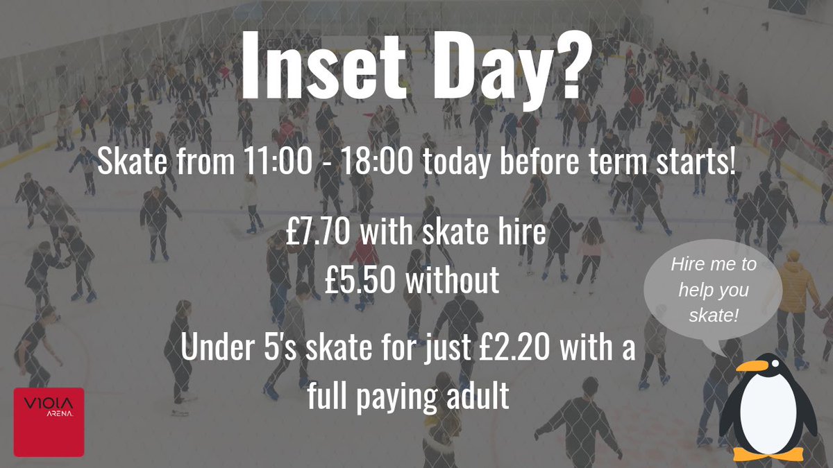 Happy Monday! 🤩

Get your skates on today before you swap for the school shoes tomorrow ⛸ 👉 👞

And don’t forget❗️
We are back to off peak prices and all day sessions Monday - Friday! #NewWeekVibes