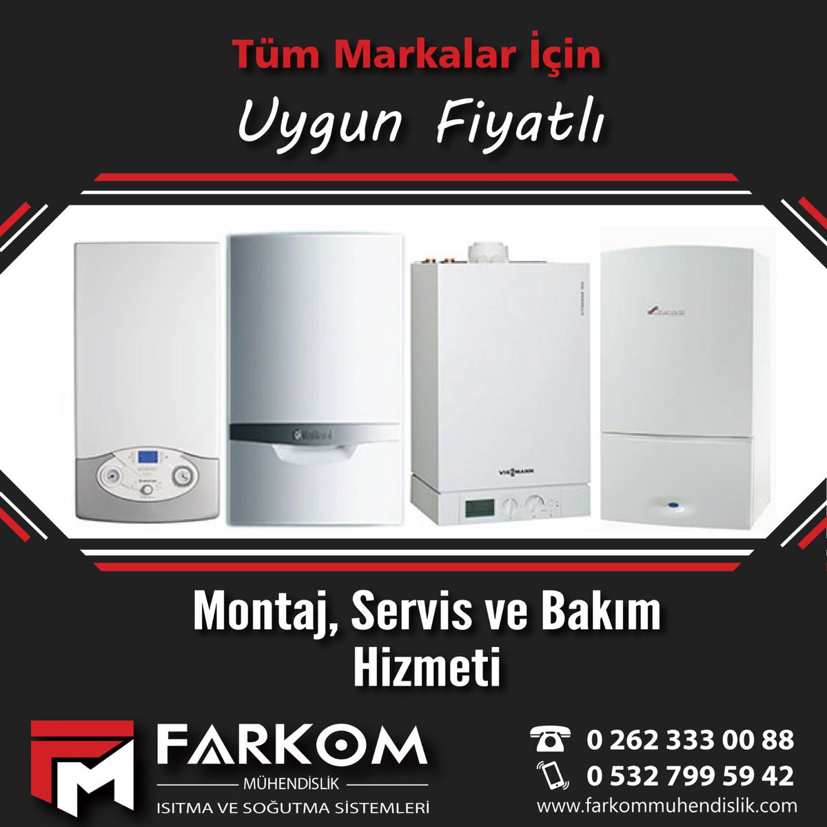 Montaj, Servis ve Bakım hizmetlerimiz de bulunmaktadır.
.
.

#kocaeli #izmit #kombi #klima #ısıtmasistemleri #soğutmasistemleri #farkom #farkommuhendislik #garanti #dogalgaz #doğalgaz #merkezisistem #brülör #kazan #servis #bakım #yedek #şofben #tamir