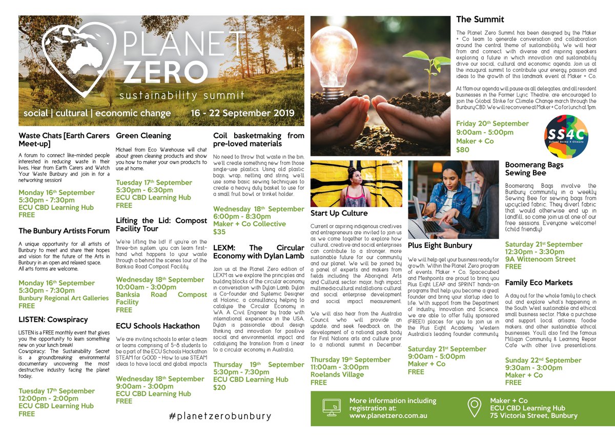 Maker_n_Co's tweet photo. #planetzerobunbury program is out! Have you registered yet? https://t.co/cf15KoFI0g https://t.co/6XGVgRBnJi