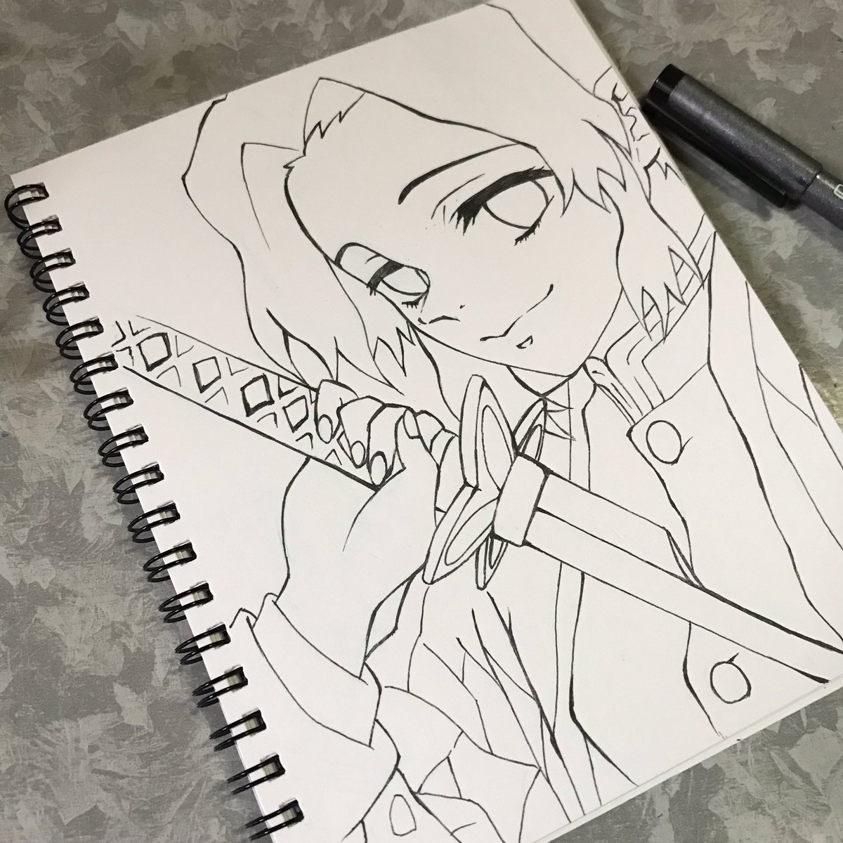 Akane 胡蝶しのぶちゃん描いてみました 鬼滅の刃 胡蝶しのぶ イラスト 模写 絵描き