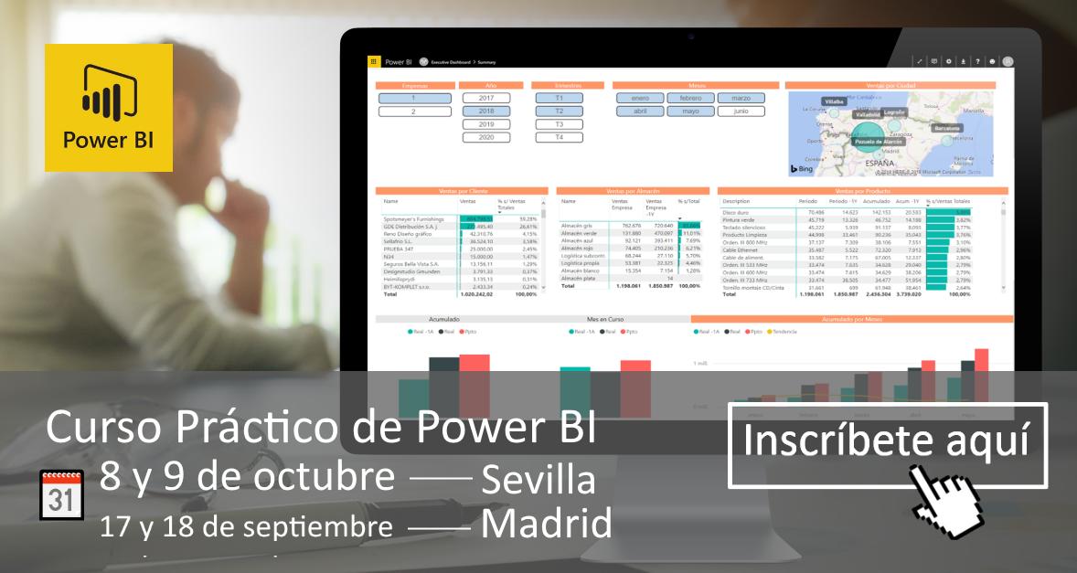 vs_sistemas's tweet image. ¡Inscríbete a nuestros Cursos de #PowerBI!
El curso es totalmente práctico, organizado en laboratorios para promover un aprendizaje directamente aplicable al ambiente profesional.
🗓️17 y 18 de septiembre 📍Madrid
🗓️8 y 9 de octubre 📍Sevilla
▶️lnkd.in/dR7tSbk