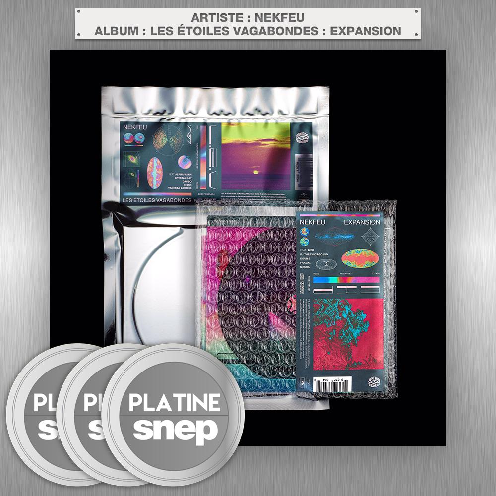 Le SNEP on X: L'album Les étoiles vagabondes : expansion de Nekfeu est  certifié Triple Platine ! 💿💿💿 300 000 équivalents ventes 📈 Bravo ! 👏   / X