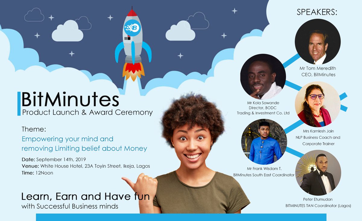 BitminutesNG's tweet photo. What better way to start the new month than with a financial enlightening seminar? Your finances need to start working for you! 💸💼
Keep a date with us on the 14th of September. 

#ASeptemberToRemember #BitMinutes https://t.co/KrmmV6Jn3r