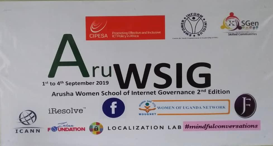 wougnet's tweet photo. WOUGNET is at #AruWSIG19 @PeaceOlive1 will speak on Tech Gender-Related Violence, @cipesa, @bswitaba, @rryakitimbo1, @ICANN @ZainaFoundation event is happening in Arusha Women School of Internet Governance https://t.co/InypAjYQuR