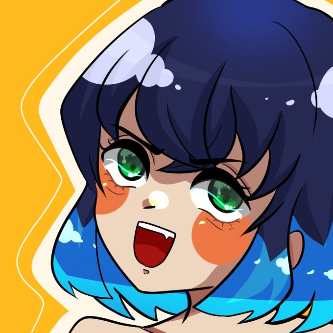 使わないさんがTwitterに投稿した嘴平伊之助(鬼滅の刃)のイラスト。