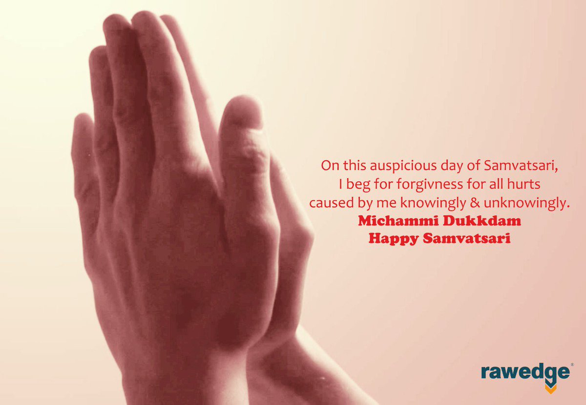 rawedgeindia's tweet photo. #RawEdge #HappySamvatsari #MicchamiDukkadam
If I have caused you offence in any way, knowingly or unknowingly, in thought, word or deed, then I seek your forgiveness. https://t.co/DhlVwRkp2o
