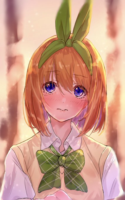 にみゆさんがTwitterに投稿した中野四葉(五等分の花嫁)のイラスト。
