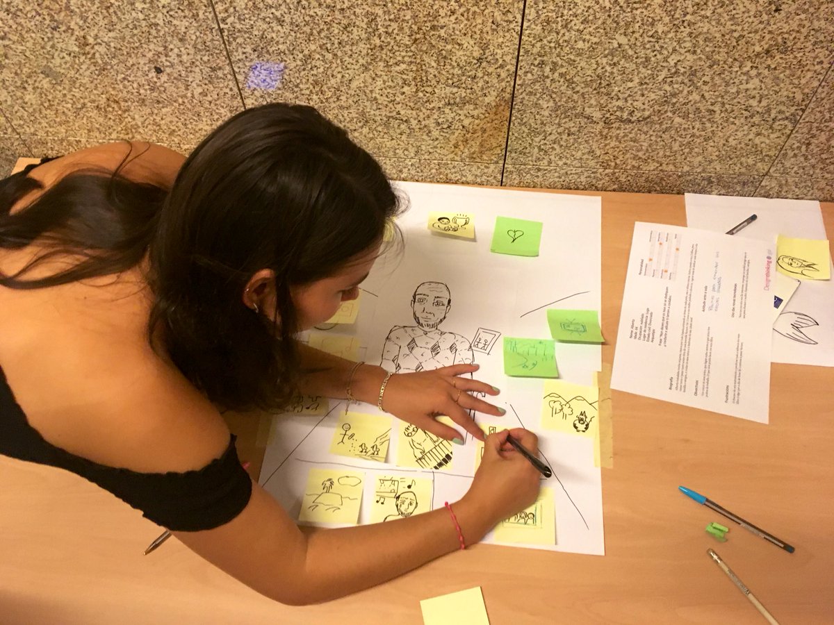 Dthinkingal's tweet photo. Empatizando co noso usuario, a ver que sacamos deste #MapaDeEmpatía 😊 #DesignThinking #innovacion #cursoDesignThinking @UniversidadeUSC https://t.co/OKSQ6Z5Ac1