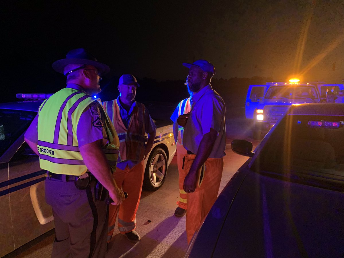 SCHP_Troop6's tweet photo. Motorists should be mindful that law enforcement officers and officials from @SCDOTPress are stationed at interchanges along I-26 as preparations continue for the lane reversal. https://t.co/KBJHv3EANC