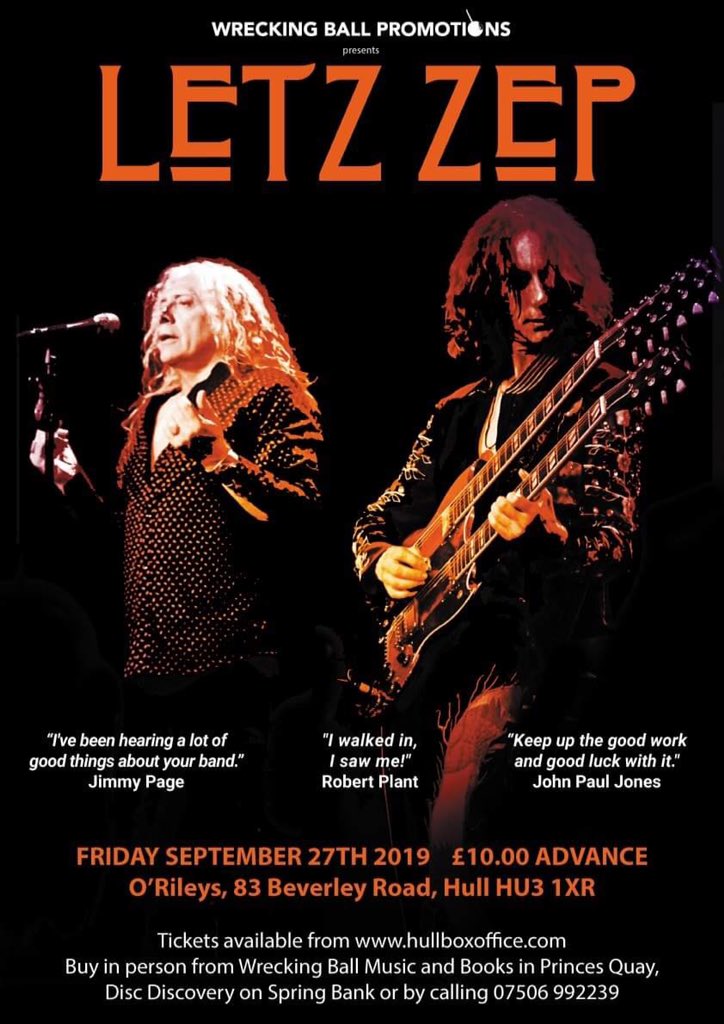 September is gearing up to be a busy one for us , with the BBC Contains Strong Language Festival , shows by Richard Strange (21st) Camille O'Sullivan (29th) Letz Zep (27th) and  our popular <a href="/HullRecordFair/">Hull Record Fair</a> returns on the 28th at <a href="/HullMinster/">Hull Minster</a>