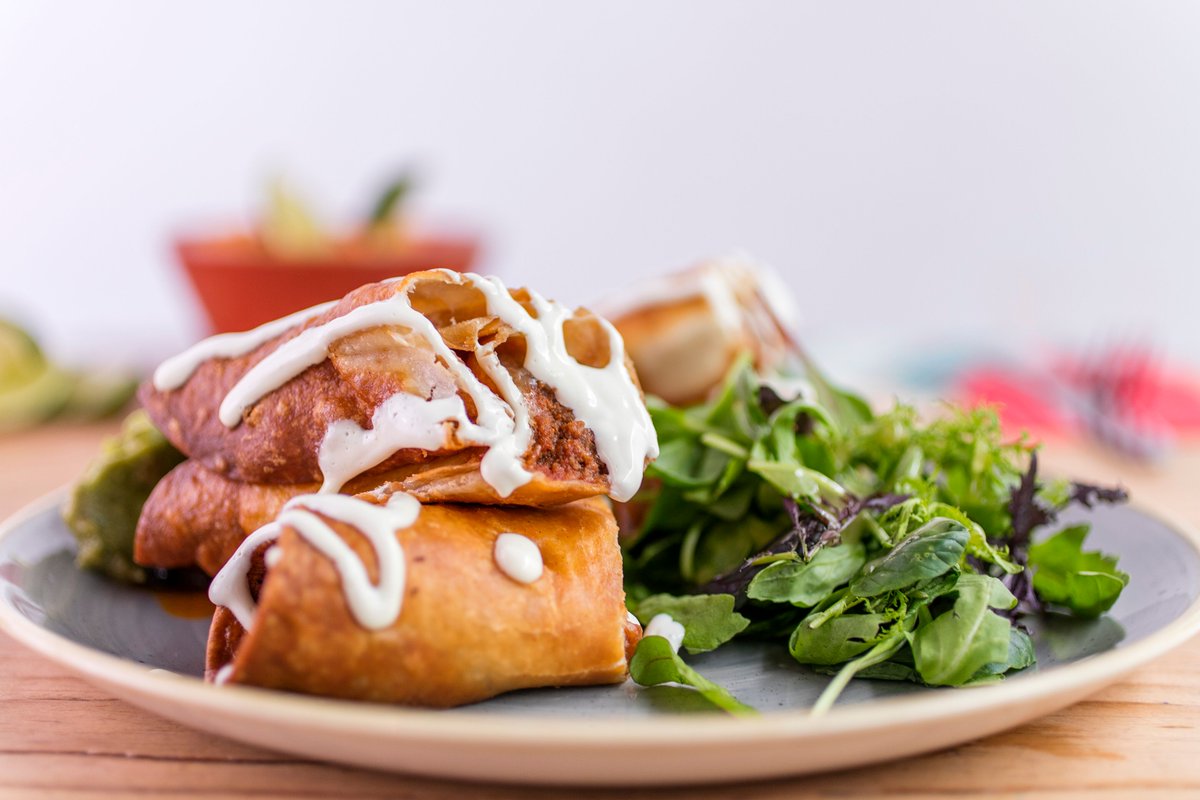 acapulcodublin's tweet photo. Check out our mouth-watering Chimichangas 🤤 A crispy flour tortilla filled with cheese, beans and a choice of chilli beef, marinated chicken or vegetable chilli. Glorious! 👌

Book a table here:
https://t.co/BXXLX1BRYv

#Chimichanga https://t.co/tQ7KR5Y2hI