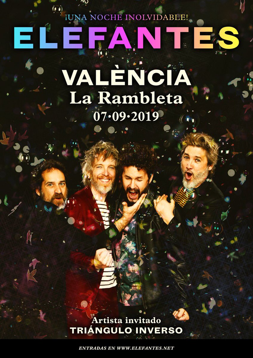 El próximo 7 de septiembre fiesta en Valencia: elefantes.net/shop/valencia-…