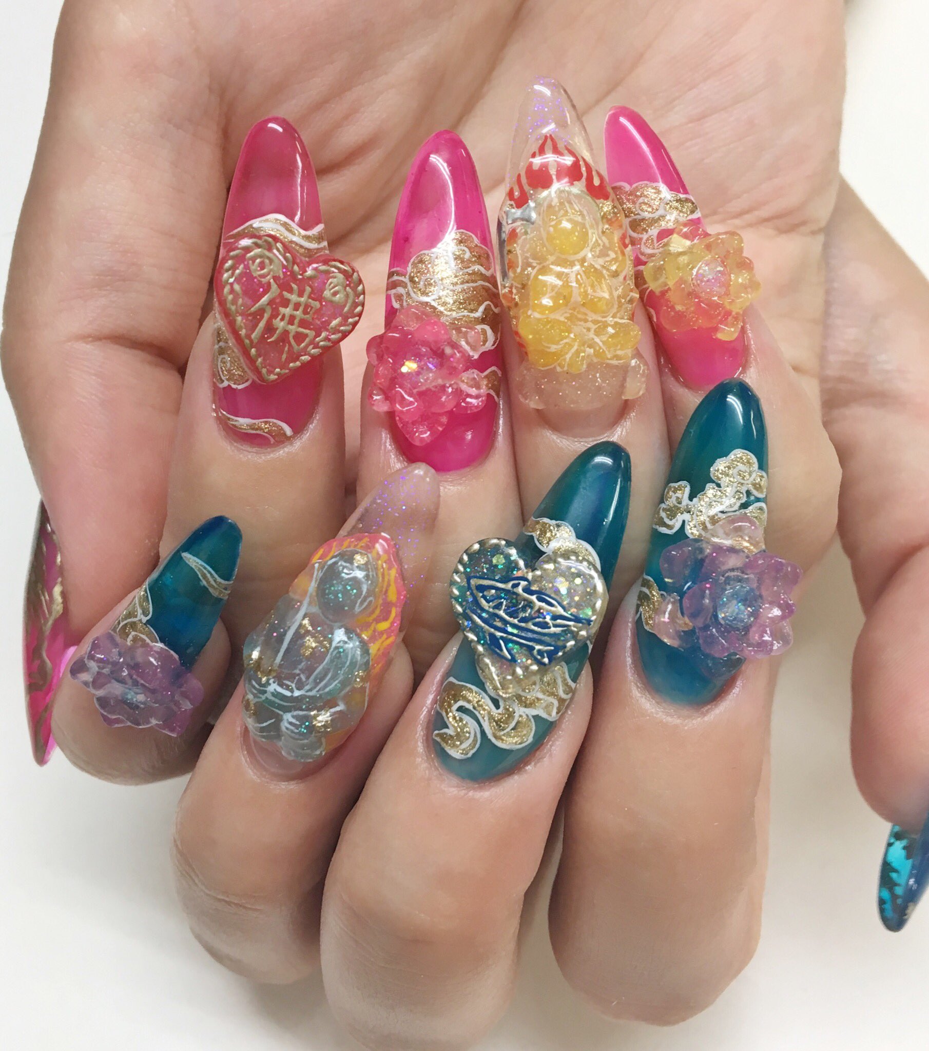 Pono Nails 仏像と蓮の花 T Co Ykjy7jln1s 仏像ネイル 不動明王 ネイルサロン 出張ネイル 3dネイル ネイルアート T Co Rv7l34lcne Twitter