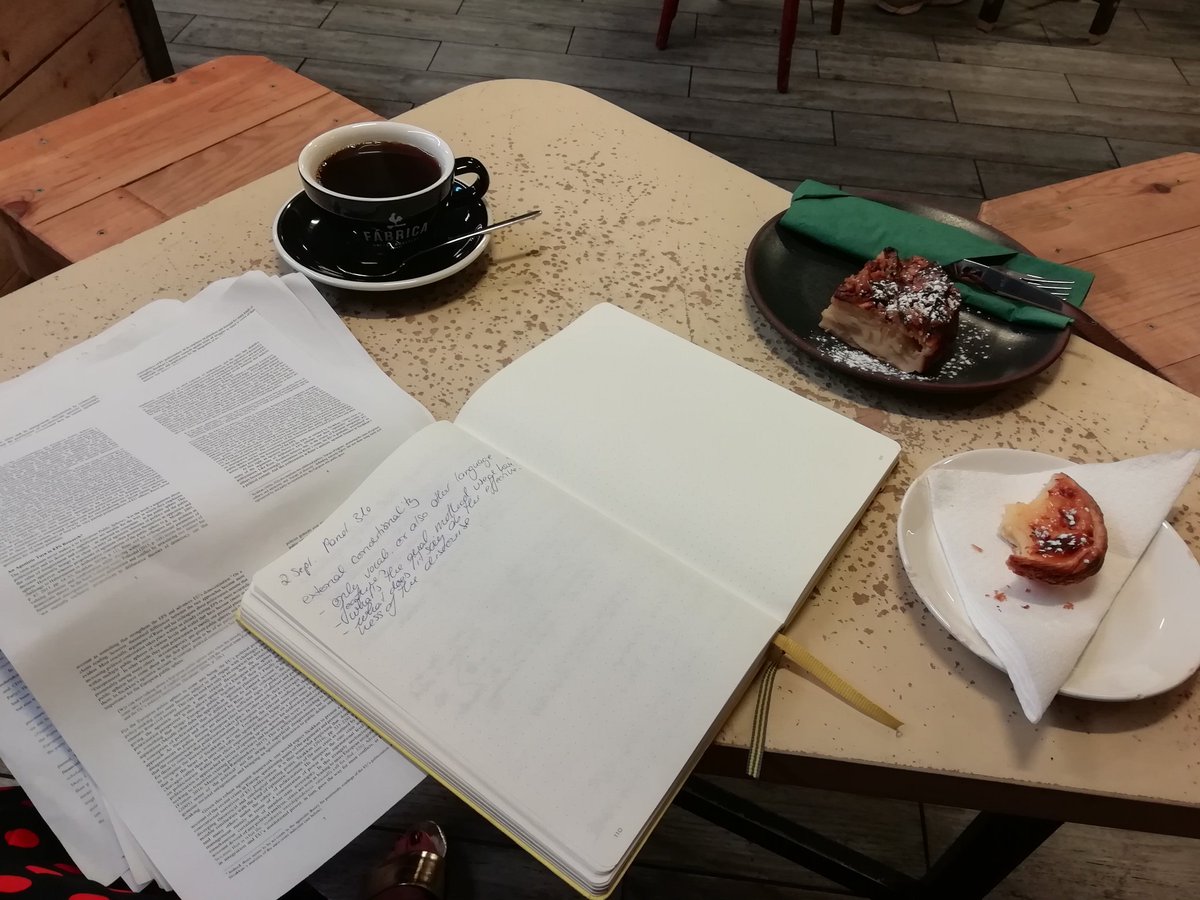 AnnaWambach's tweet photo. A bit more panel prepping and a bit more food. This time it's Portuguese sweets. Conferencing as it should be. #UACES2019 https://t.co/2hp6ml1n1C