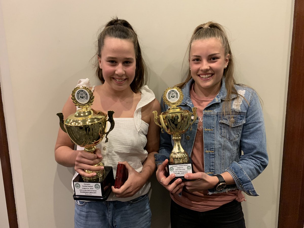 .<a href="/kfncweb/">Koroit FNC</a>’s Maddison Holley won the Hampden 16 and under netball best and fairest by one vote from <a href="/WFNCblues/">WFNC</a>’ Annabel Johnson. <a href="/WboolStandard/">The Standard</a>